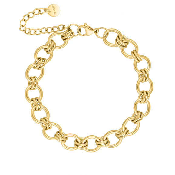 Statement anklet round chains goldplated