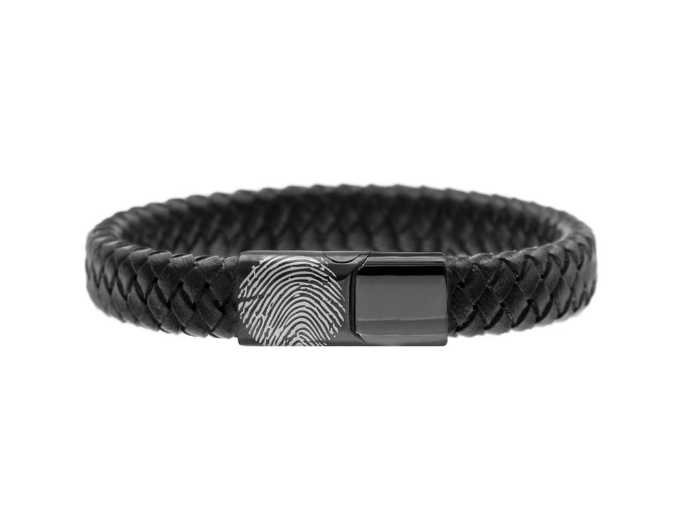 Mannen armband met vingerafdruk