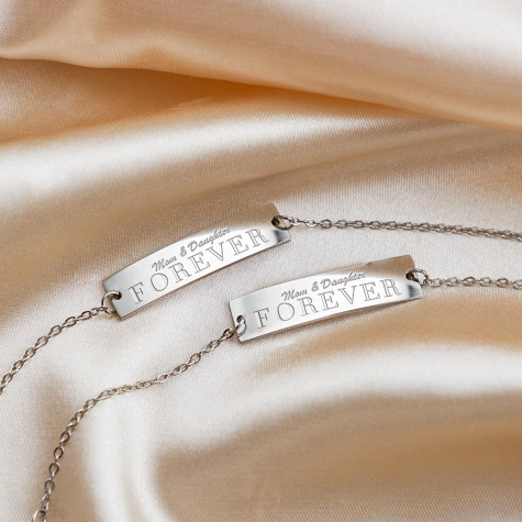 Mom & daughter forever armband