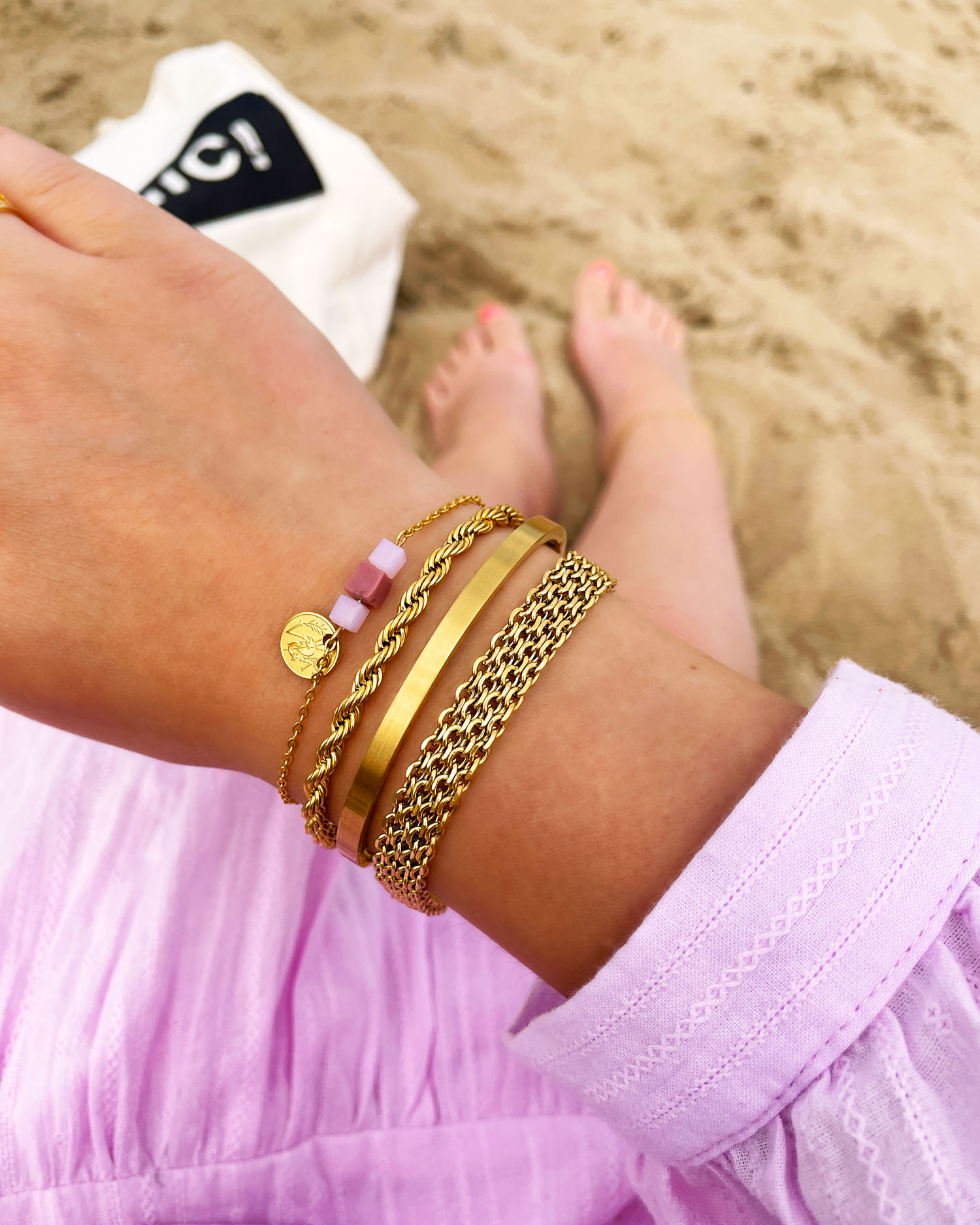 Shop deze mooie armparty in het goud