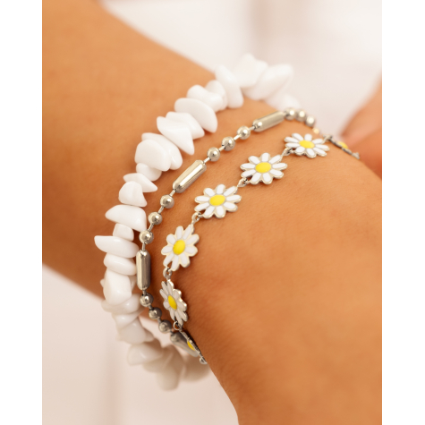 Bijou bloom bracelet white