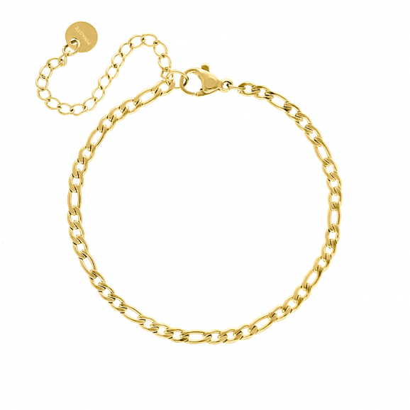 Armband minimalistisch mixed chains kleur goud