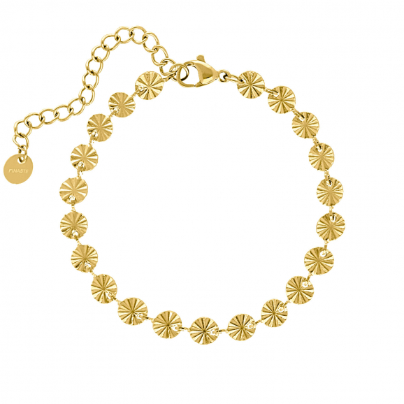 Armband flower chain gold plated