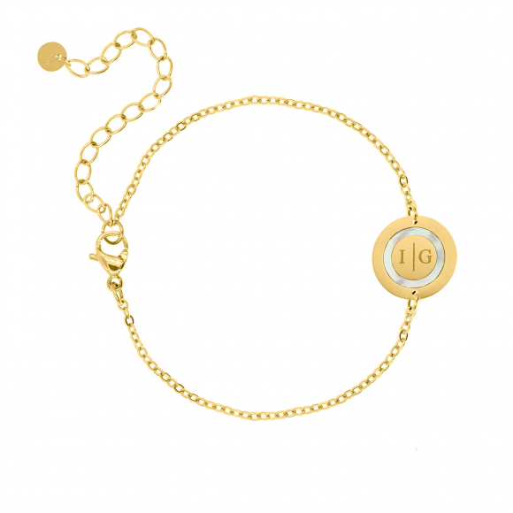Armband 2 initials luxury kleur goud