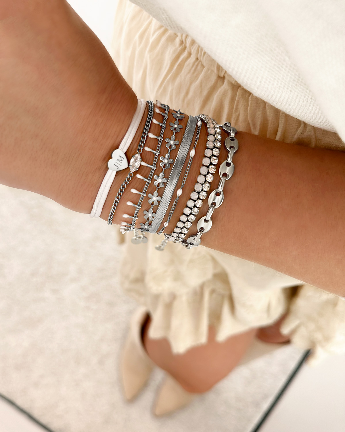 Armband met chunky chains