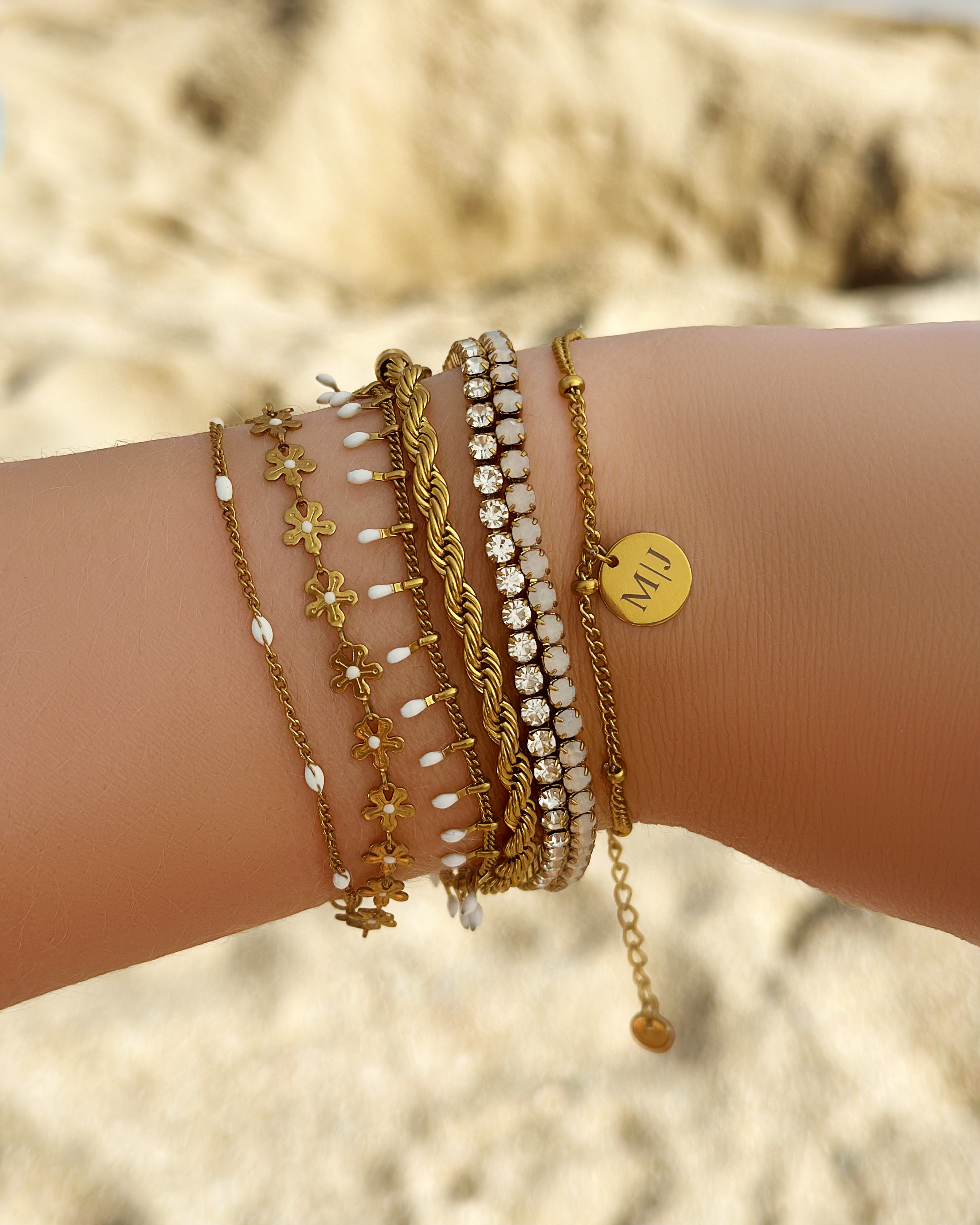 Zomerse armparty bij model