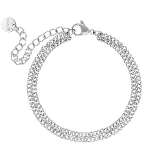 Zilveren armband dubbele chains