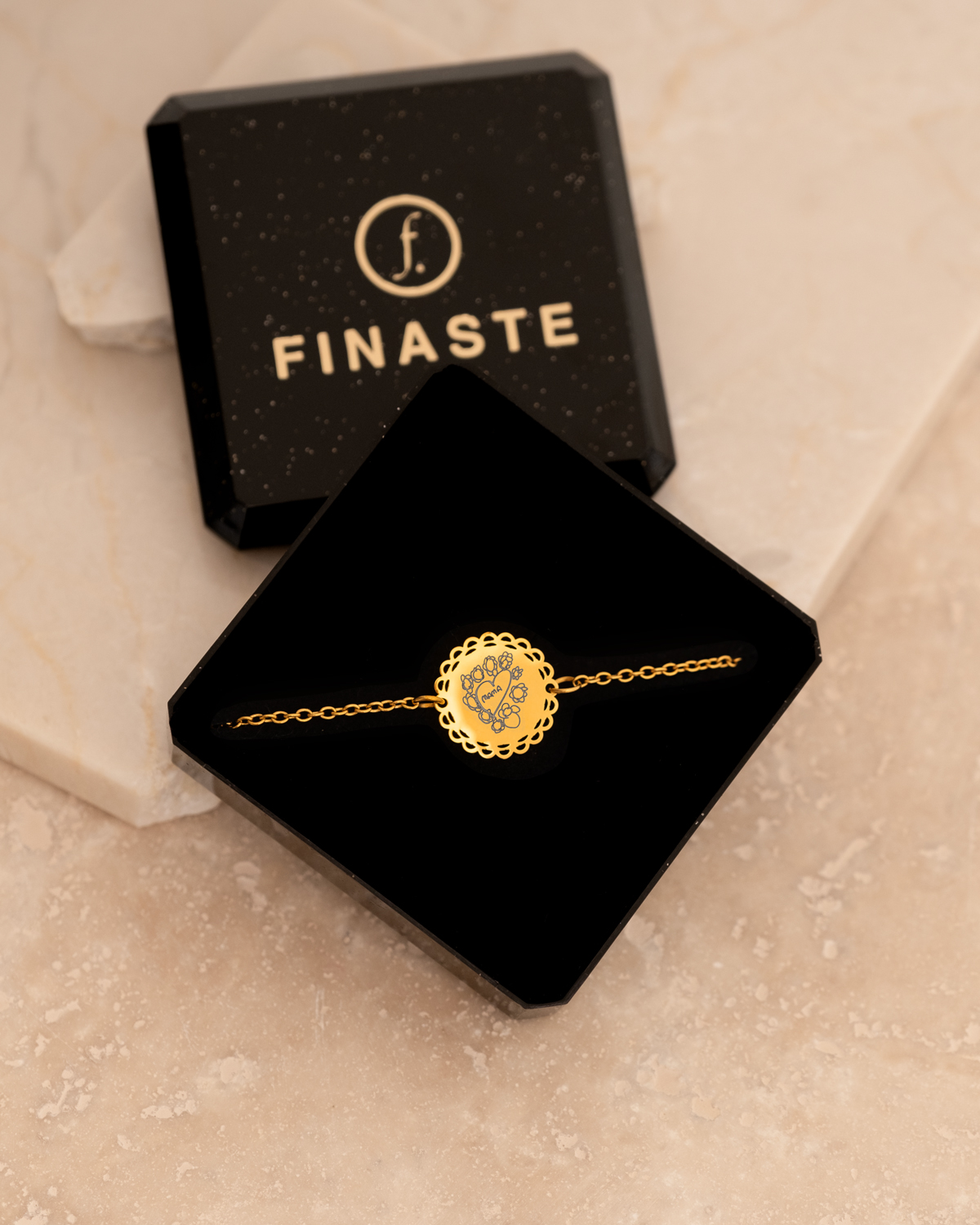 Armband met handschrift of tekening goudkleurig