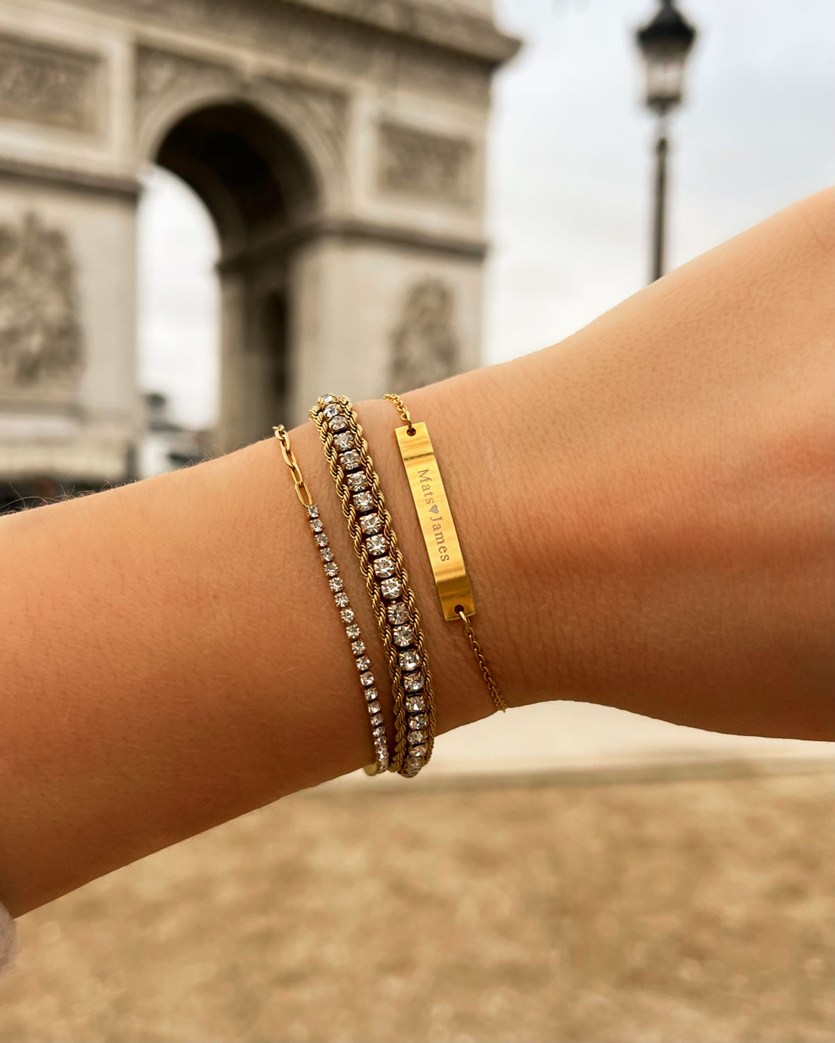 slinger as Frustratie Gouden Armband Graveren | Graveerbare Armband met bar | Finaste.nl