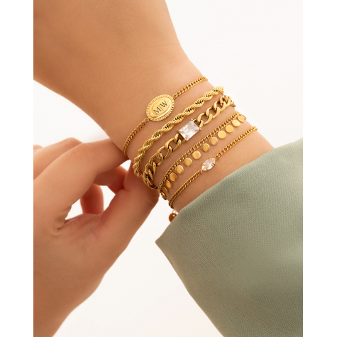 Armband sparkle marquise goldplated