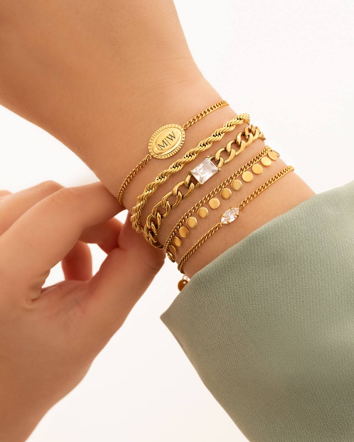 Boho Armband Little Coins Verguld