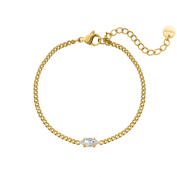 Armband sparkle marquise goldplated