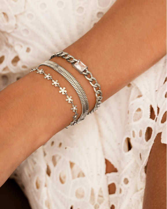 Chain bracelet crystal stone