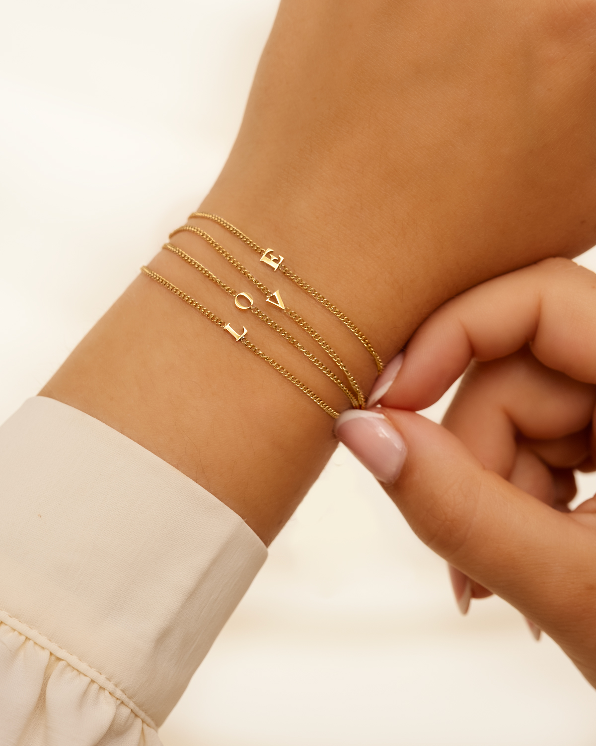 Initial bracelet mini goldplated