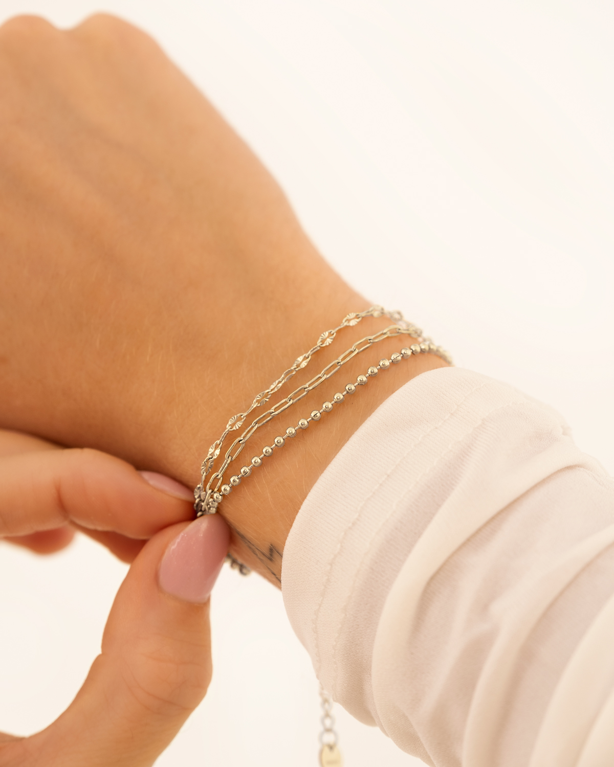 armband triple zilver