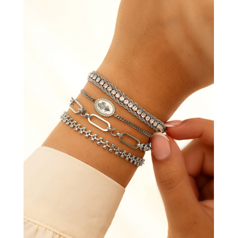 Luxe Tennis & Chain Armband