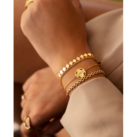 Heart chain bracelet goldplated