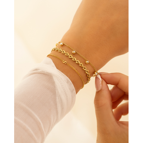 Gouden armband met diamantjes