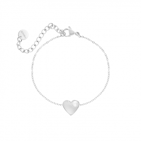 Heart & pearl bracelet