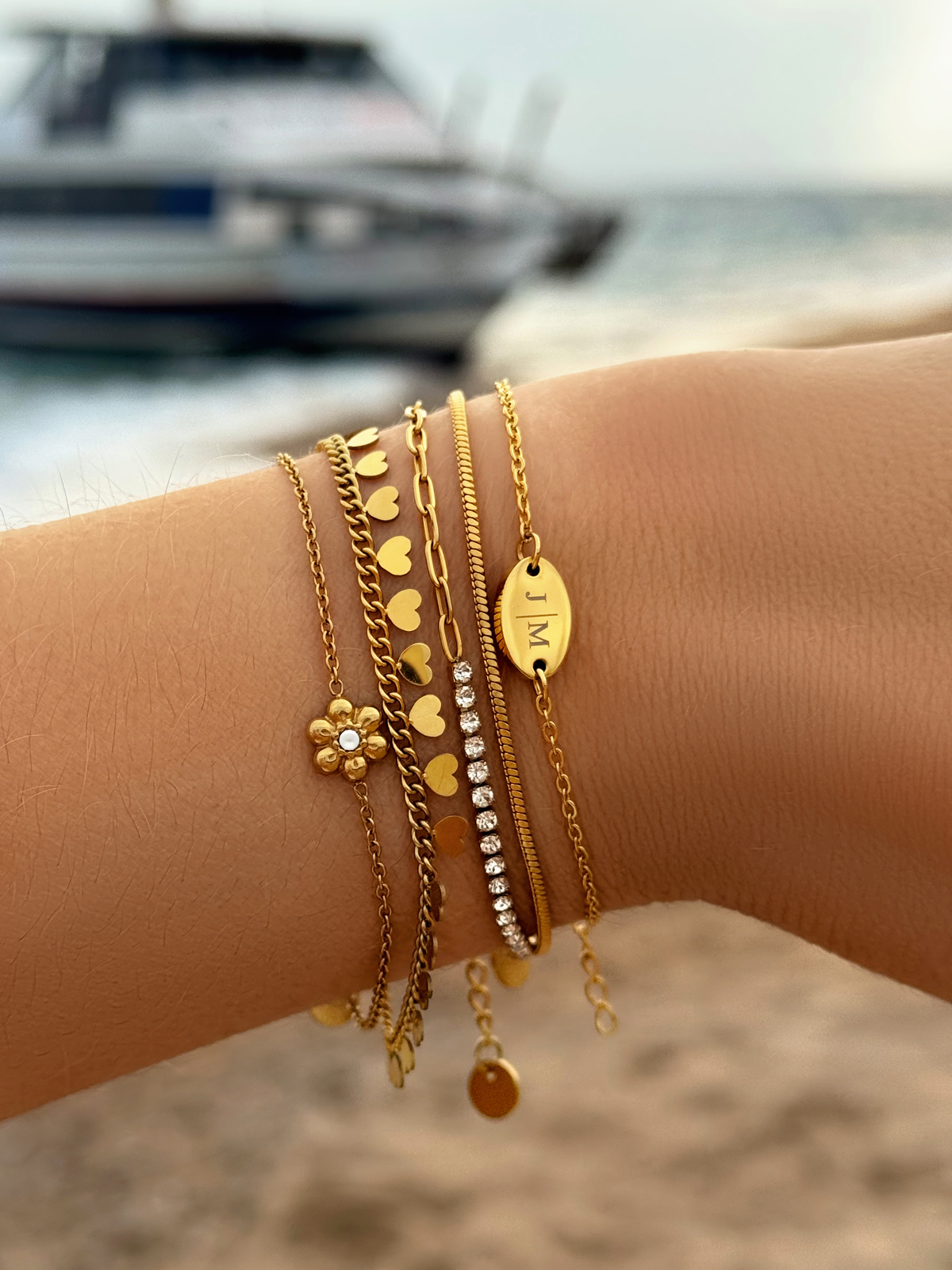 Bracelet Daisy Pearl Goldplated