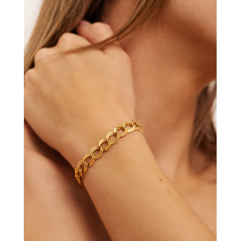 Twin chain bracelet goldplated