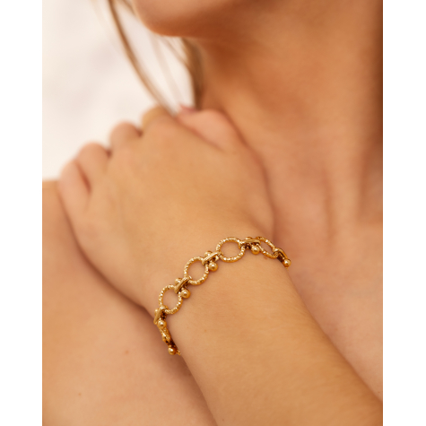 Fashion muze chain bracelet goldplated