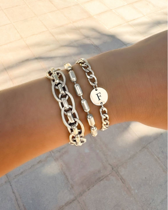 Chain armparty met graveerbare armband