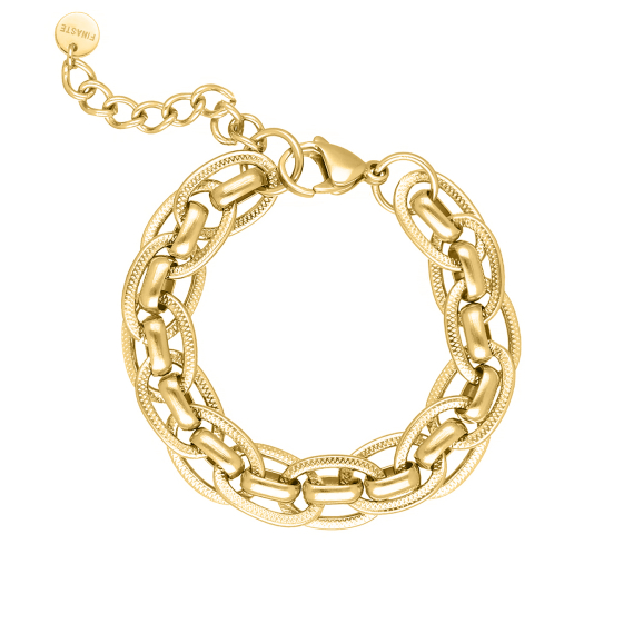 Extra chunky chain bracelet goldplated