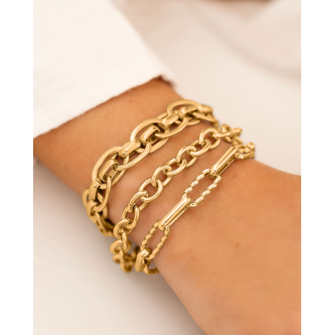 Chain link bracelet goldplated