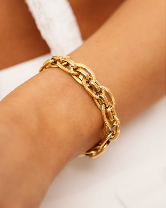 Gouden chunky armband