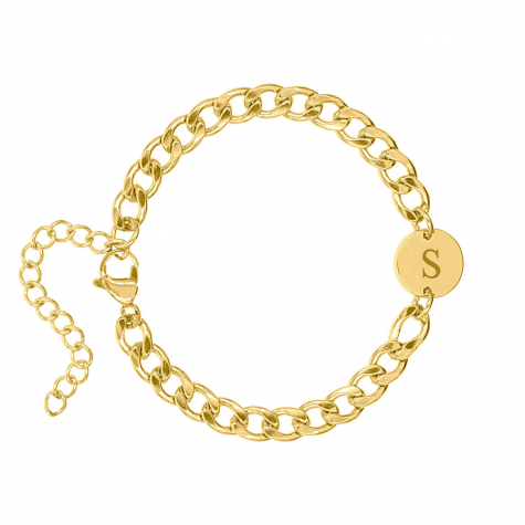 Armband Chunky Initial gold plated