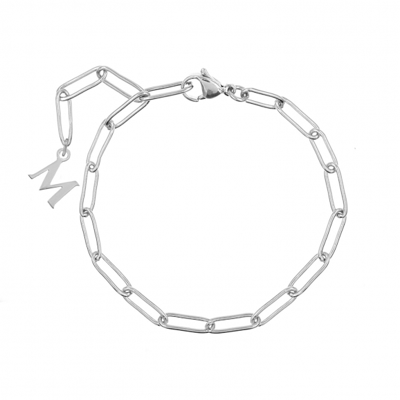 Chain armband met letter