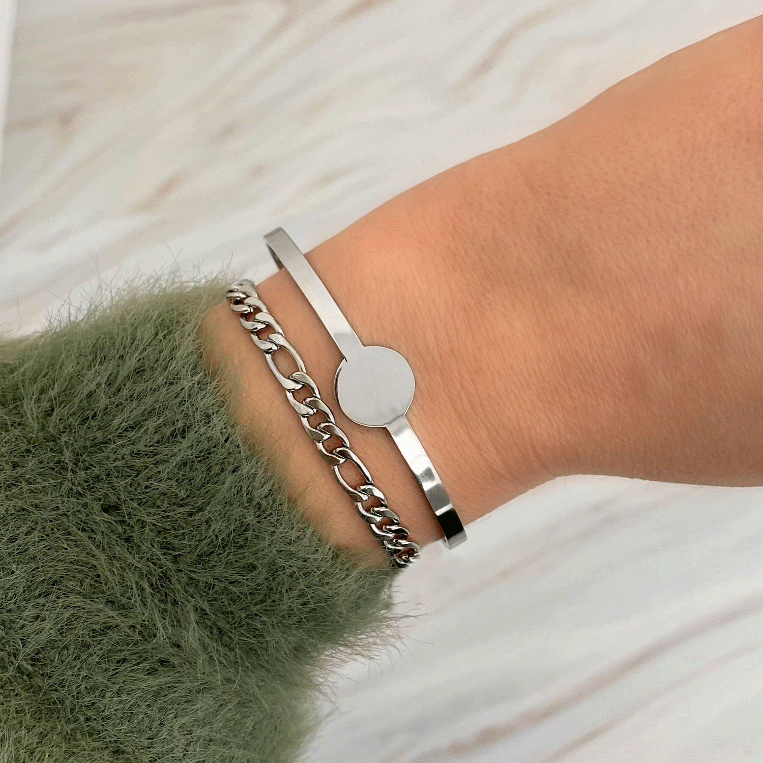 bangle kleur zilver