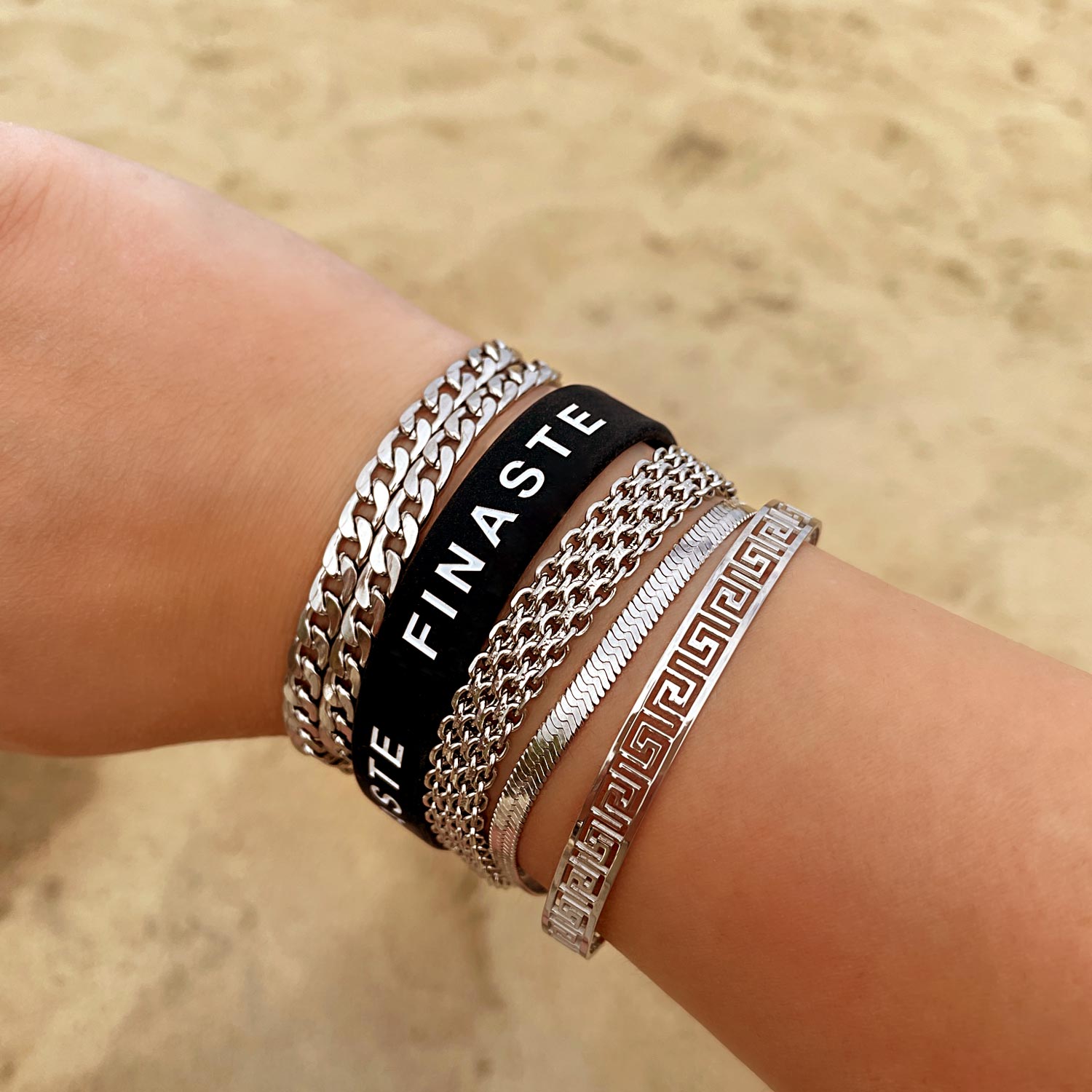 zilveren armparty shoppen