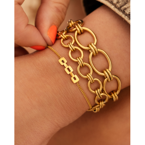 Armband bold chain charm goudkleurig