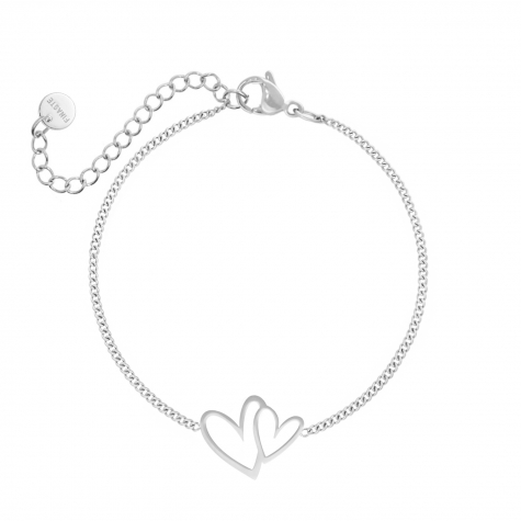 Double love heart bracelet