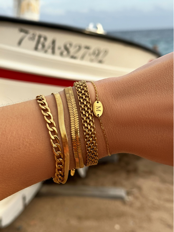 Chain armbanden goudkleurig
