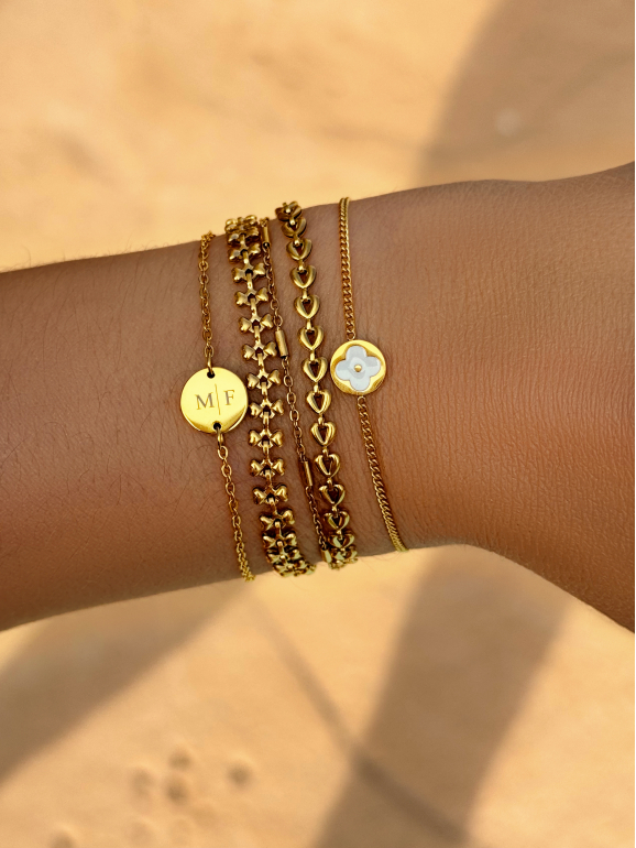 Gouden chain armbanden mix