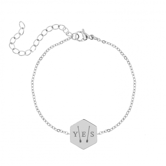Initialen armband 3 letters zilver