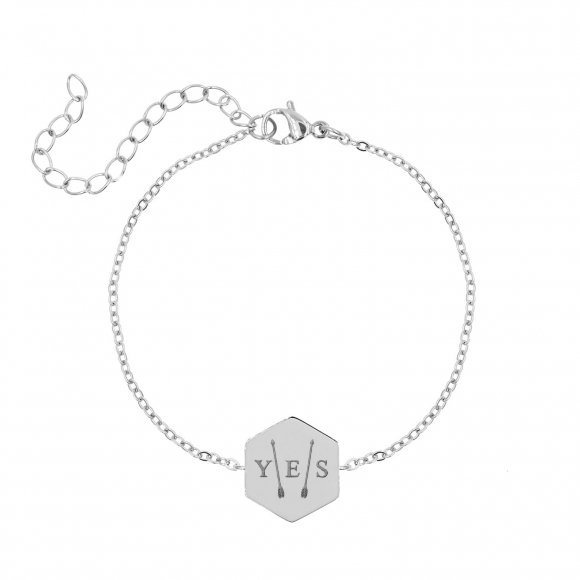 Wild Tom Audreath condoom Initialen armband 3 letters zilver | Stainless steel | Finaste.nl