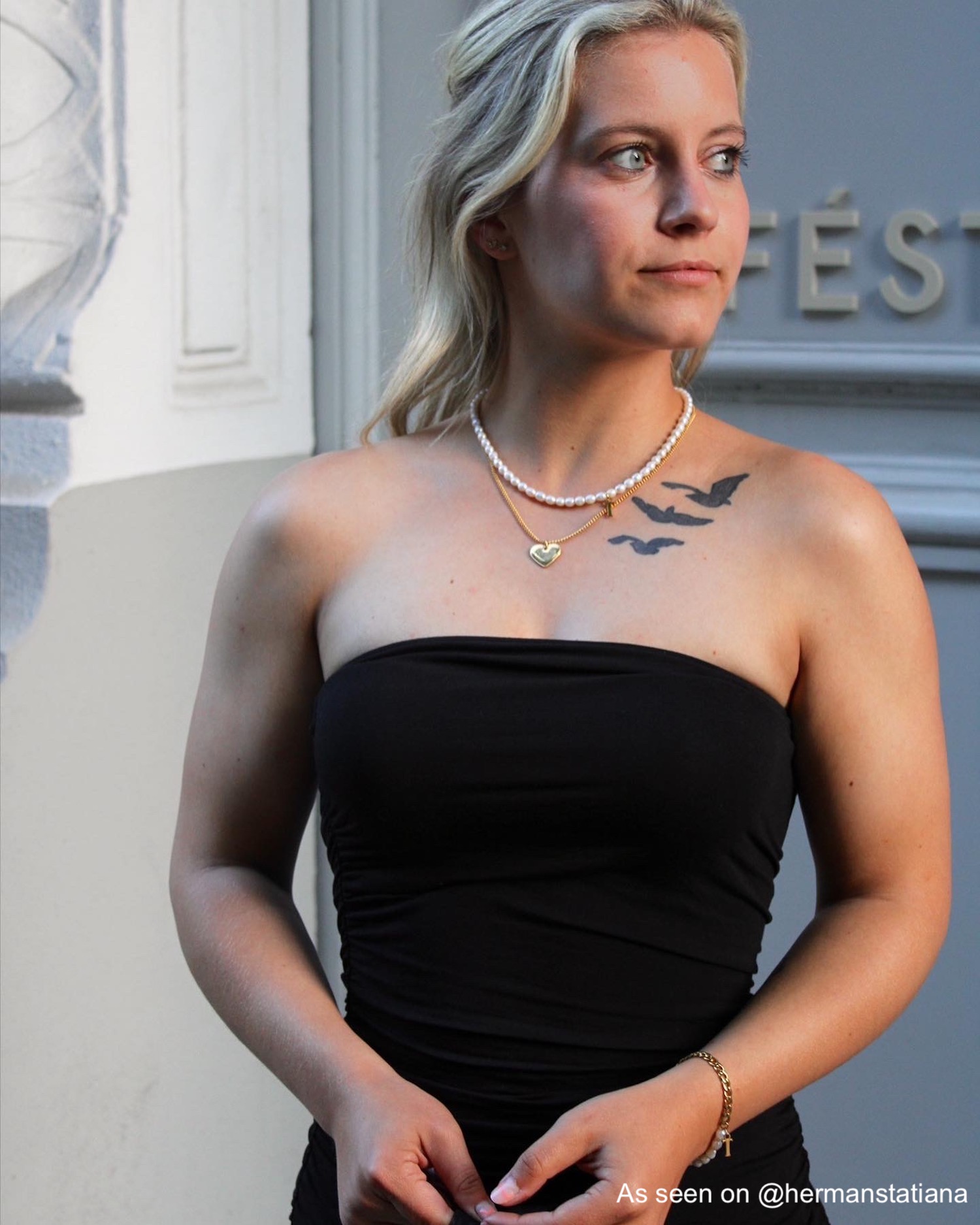 Schakelketting met Slotje Graveren Goud Kleurig