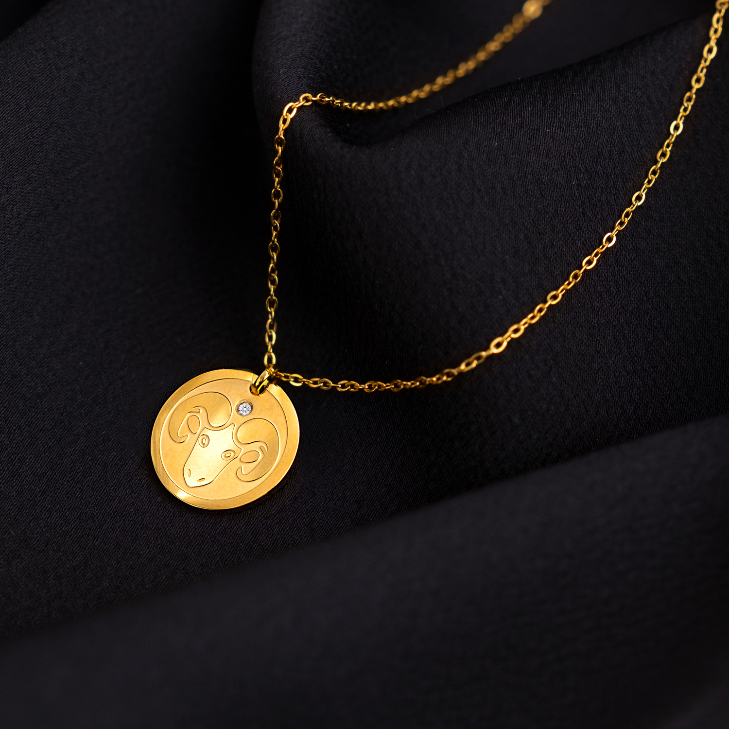 Gouden sterrenbeeld ketting met steenbok