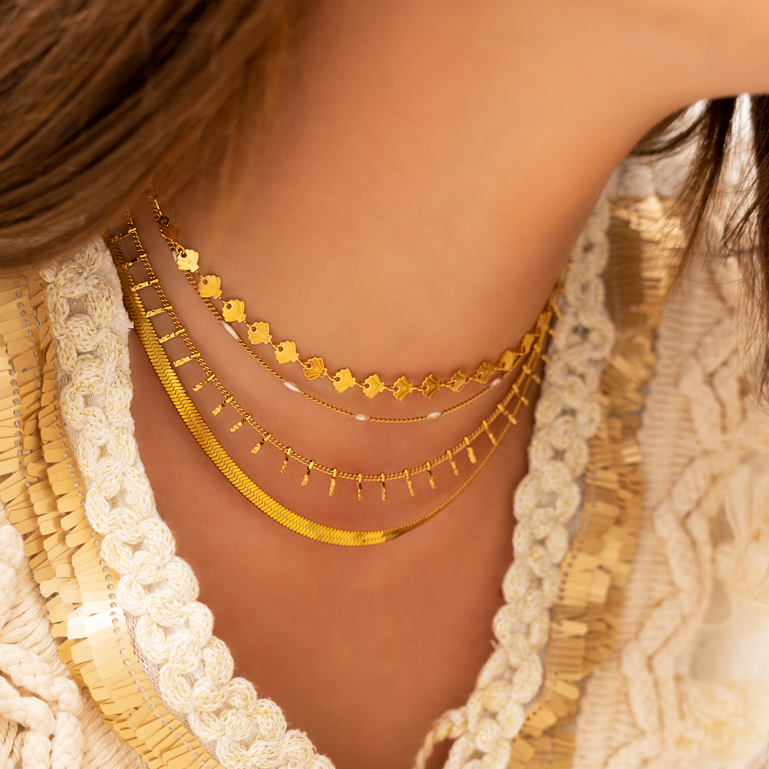 boho summer ketting om hals