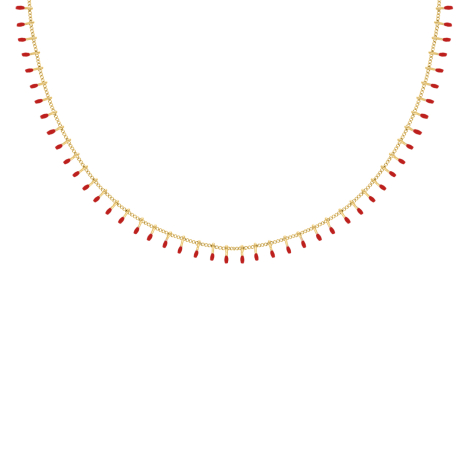 Ketting Touch Of Red Goudkleurig