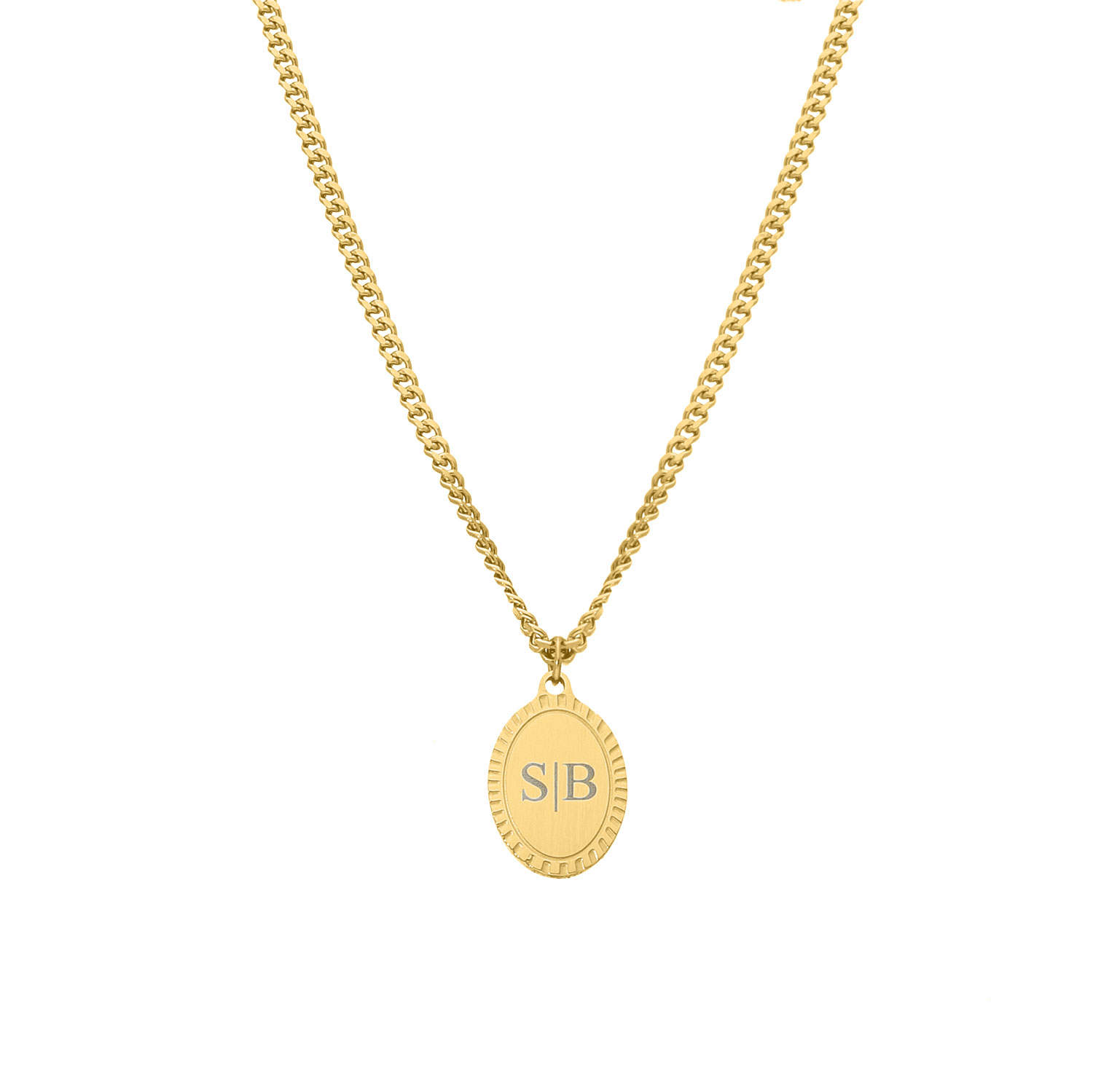 Vintage initial necklace goldplated