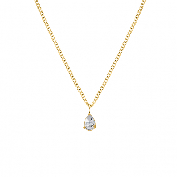Ketting sparkle drop goldplated