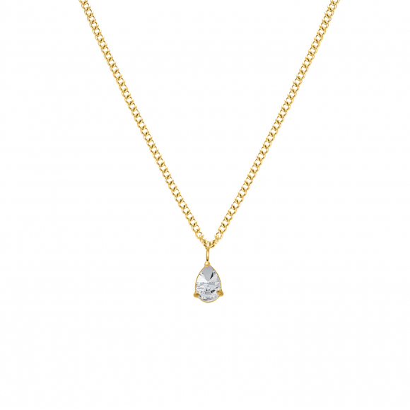 Ketting sparkle drop goldplated
