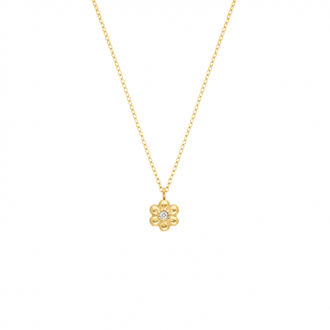 Necklace daisy flower goldplated