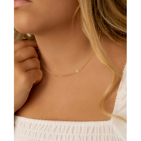 Initial necklace mini goldplated