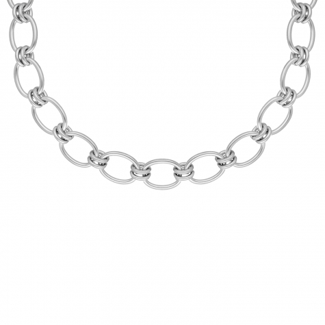 Big statement necklace round chains